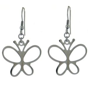 Stainless steel butterfly earings